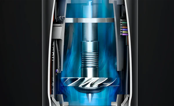 Motore Digitale V9 — turbina che gira a 110.000 RPM